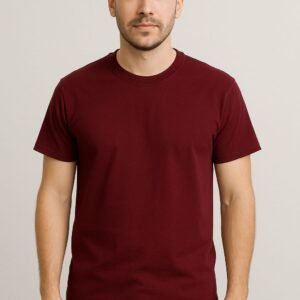 Maroon Basic T Shirt
