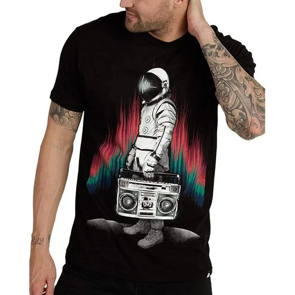 Astronaut Black Graphic T shirt